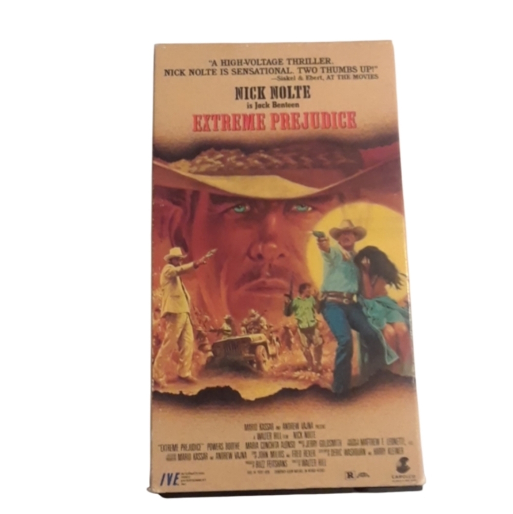 Extreme prejudice VHS video tape